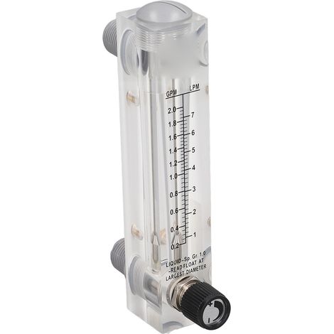 Einbau-Durchflussmesser, 0,2-2 GPM, Acryl-Flüssigkeitsdurchflussmesser-Prüfgerät zur Messung und Einstellung (1/5)