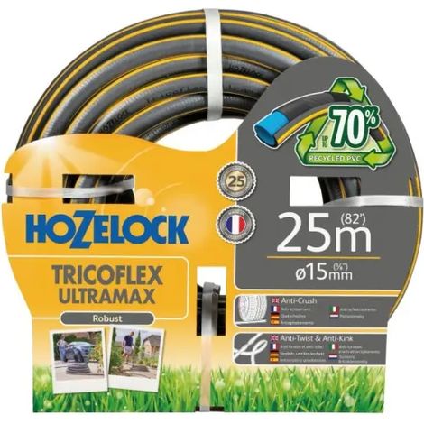 Tricoflex Ultramax Schlauch 15 mm x 25 m, 5-lagig, UV-beständig, anti-kink, aus 70% recyceltem PVC