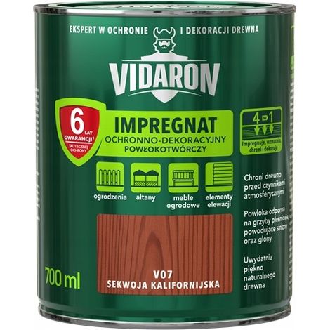 VIDARON IMPREGNACIÓN PROTECTORA Y DECORATIVA FORMADORA DE PELÍCULA SECOIA CALIFORNIANA V07 0.7L