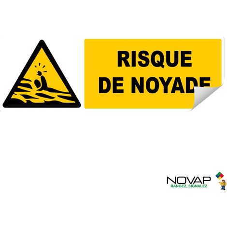 Adhésif Risque de noyade - 450x150mm - 4067162