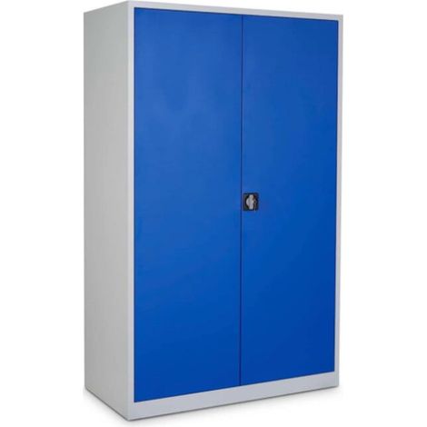 STIER Armoire universelle 1950 x 1200 x 420 mm avec 4 étagères gris clair bleu gentiane soudée (1/3)