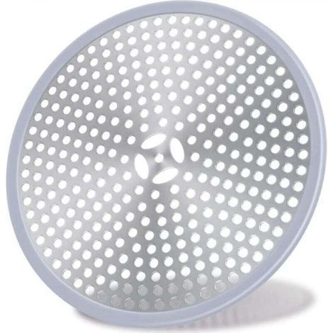 Shower Drain, Hair Filter, Shower Drain Filter, Anti Hair Shower Grate, Drain Cover Sink Filter, Shower Drain Hair Catcher - Silver Stainless Steel and Silicone (1/4)