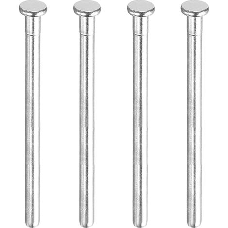4Pcs 4 Pouces Goupilles de Charnière de Porte, Charnière Intérieure Brossée Amovible de Sécurité pour Porte en Bois, Remplacement de Charnière de Porte Résidentielle, Argenté (1/5)