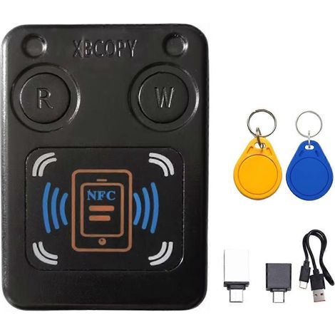 NFC-RFID-Smartcard-Lesegerät + CUID/UID-IC 13,56 MHz Identifikations-Schlüsselanhänger