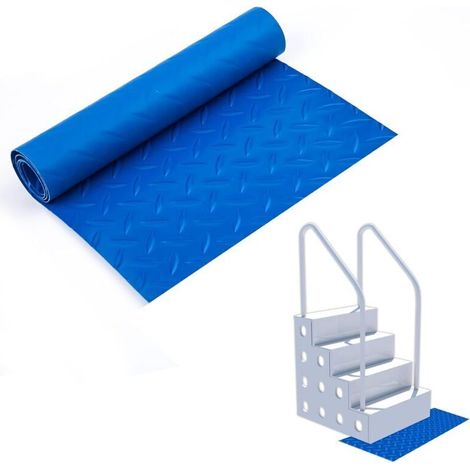 0.9x1m Tapis Echelle Piscine, Tapis Escalier Piscine Tapis de Protection pour Échelle de Piscine Tapis d'Escalier Antidérapant Tapis d'Échelle(Bleu) (1/3)