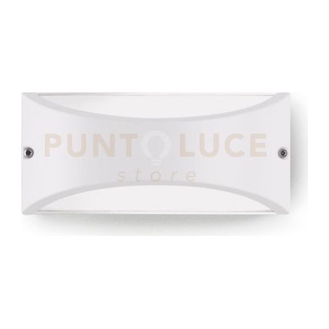 GES1030- APPLIQUE IN ALLUMINIO A LED 4000K 10W 550LM IP54 22X10CM BIANCO