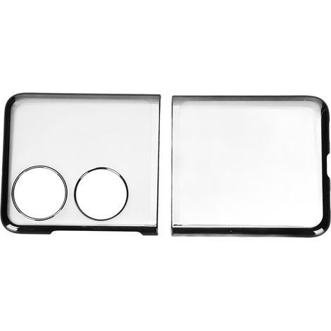 Étui pliant noir pour Huawei P50 Pocket, coque PC électroplaquée, protection mobile robuste, housse fine et élégante. (1/5)