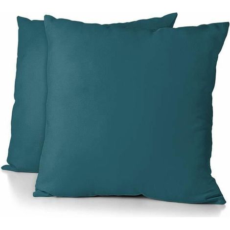 Home-linge-passion Ensemble von Kissenbezügen Blaugrün 63x63 cm