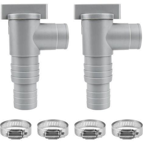 2 Pcs vanne d'arrêt Piscine 32mm Vanne d'entretien pour Piscine avec 4 Colliers de Serrage Accessoires d'entretien pour Piscine Hors Sol (1/4)