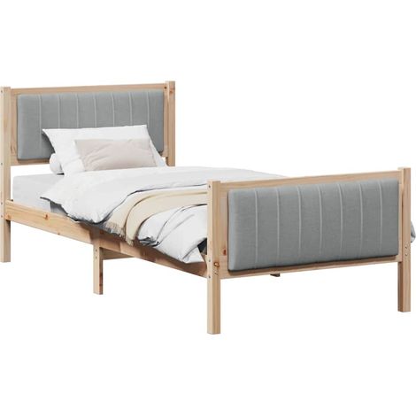 Maison Exclusive - Struttura del Letto Marrone e grigio chiaro 90 x 190 cm (1/5)