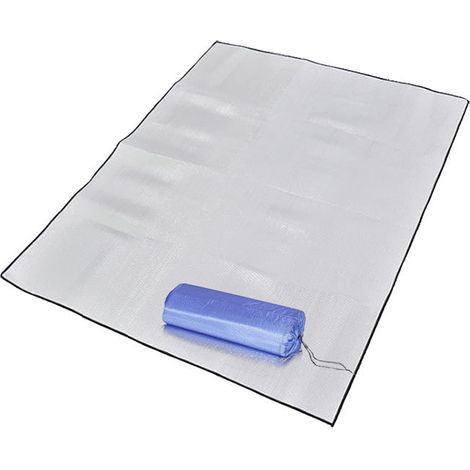Camping-Isoliermatte 200 x 150 cm, faltbar, aus Aluminium, Schaumstoff, für Outdoor-Camping, Wandern, Picknick (Silber) (1/5)