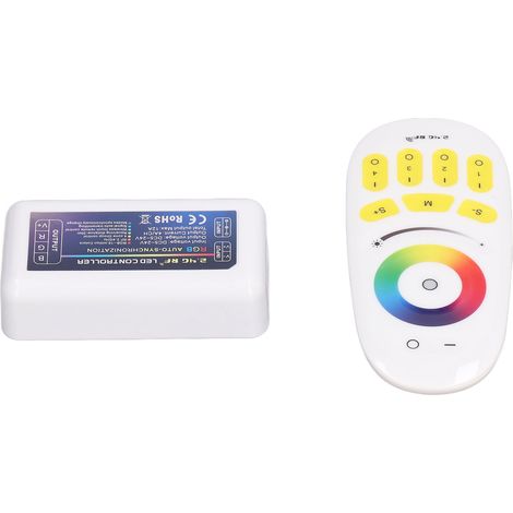 DC5-24V 2,4G 4-Zonen-Touch-RGB-Controller mit synchronem Effekt für LED-Streifen, MI-LIGHT-kompatibel (batterielose Fernbedienung) (1/5)