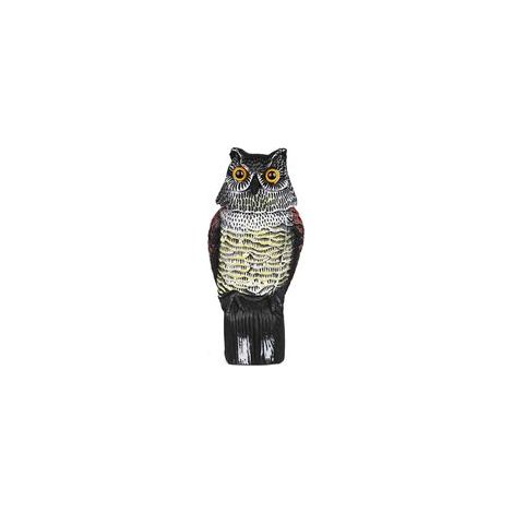 Épouvantail Hibou Jardin Anti-Oiseaux Pigeons Tête Mobile Vent Sans Pile Décoration Extérieure Dissuasif Efficace (1/4)