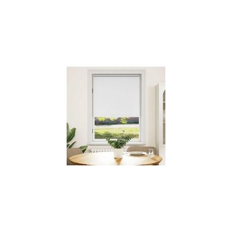 Verdunkelungsrollo, 84,4 x 175 cm, Stoffbreite 80 cm, weiß - Crezuo (1/4)