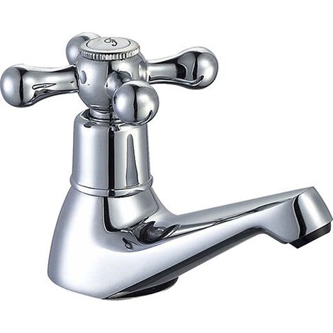 Edouard Rousseau – Mitigeur lave-mains Beverley – Finition chromée – Corps en laiton – Hauteur 132 mm – Bec fixe – Raccord M 1/2 pour eau chaude/froide (1/2)