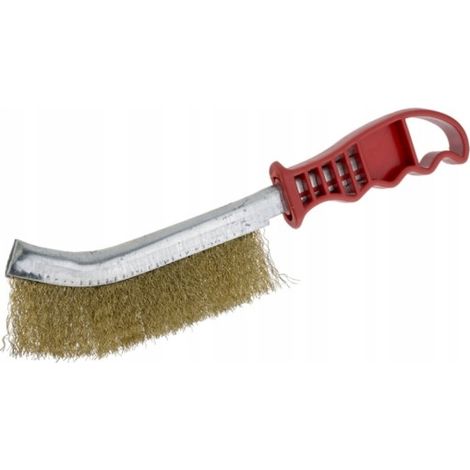 Brosse métallique courbée, manche en plastique (1/5)
