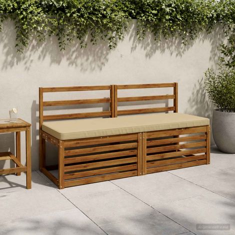vidaXL Cojín para banco de 1 pieza VUGHT 100% Poliéster Beige (1/5)