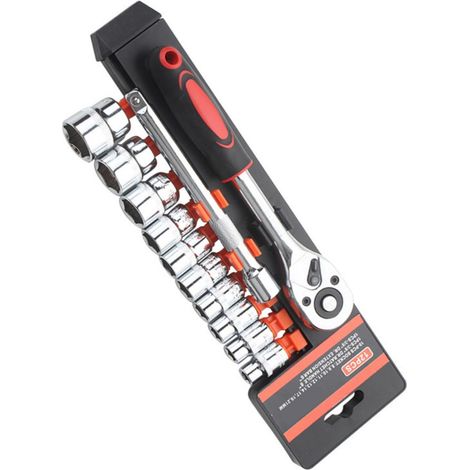 Jeu complet de clés à cliquet 3/8" et 1/4" pour diverses applications dans l'assemblage automobile meubles - Ensemble d'outils mécaniques A (1/5)