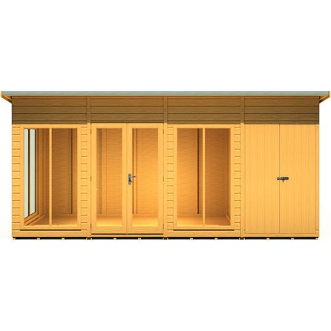 Lela 16x6 Summerhouse including Storage - L185.8 x W476 x H228.4 cm (1/5)