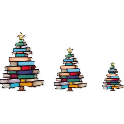 Set aus 3 Weihnachtsdekorationen in Form eines Buches, Kartenfängern und mit Weihnachtsbaummotiv (siehe Foto) (1/5)