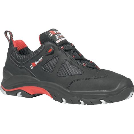 Scarpa antinfortunistica Torpedo taglia 40 nero/rosso S3 SRC EN ISO 20345 pelle liscia