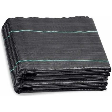 2M x 10M Toiles de Paillage, Toile Anti Mauvaises Herbes Jardin, Bache Noire Agricole, Barriere Anti Racine, Contre Les Mauvaises Herbes, Tissu Perméable à l'eau