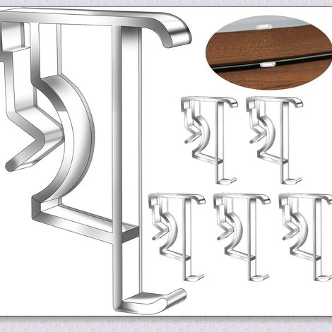 5 jeux de clips pour cantonnières de stores vénitiens, clips de rechange transparents de 5 cm pour cantonnières de stores vénitiens, clips de rideaux invisibles en plastique (1/5)