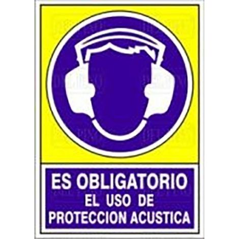 señal 607 plast.420x297''obl.uso p/acust'' es obligatorio uso proteccion acustica