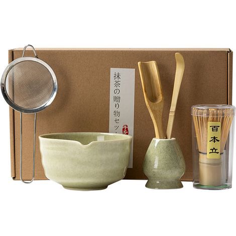 Premium-Matcha-Set – Schale, Bambusbesen und Utensilien – Japanische Zeremonie – Geschenk (1/5)