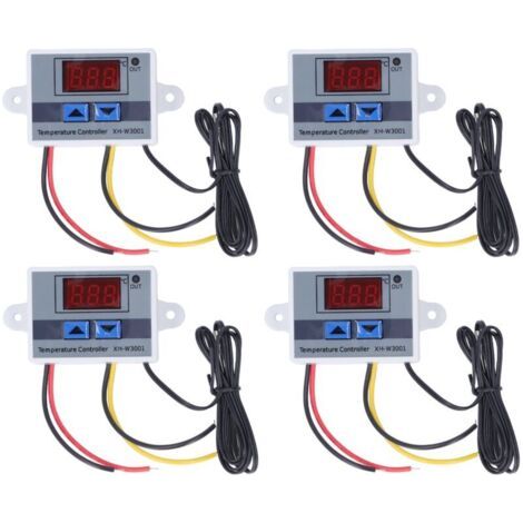 QORVA-Contrôleur de température numérique LED, 4 pièces, Module de commutation de Thermostat de refroidissement et de chauffage 12V 120W
