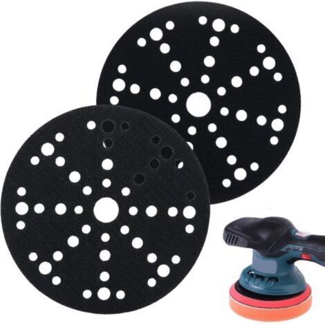 2 Pièces Protection Pad 150mm avec 49 Trous, Tampons de Protection pour Mirka Abranet 150mm, Festool, Bosch, Dewalt, Support de Protection Auto-Agrippant pour Plateaux de Ponçage pour Interface Pad