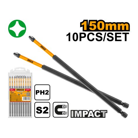 SET 10 PZ CACCIAVITI BIT 150 MM