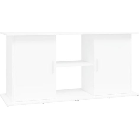 Support pour aquarium blanc 121x41x58 cm bois d'ingénierie