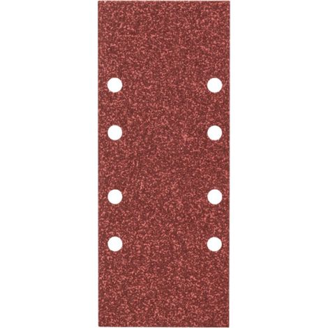 Bosch – Set de 25 feuilles abrasives 93mm pour ponceuse vibrante – Grain 40 – 8 trous – Pour ponçage bois dur et teck