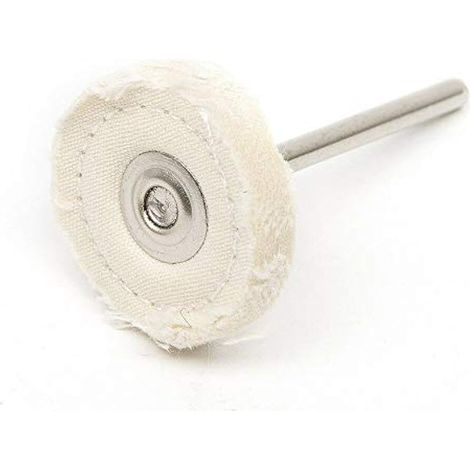Disques de polissage blancs en forme de T de 25 mm avec poignée pour métaux, aluminium, acier inoxydable, chrome, bijoux, bois, plastique, céramique et verre (lot de 10) (1/5)