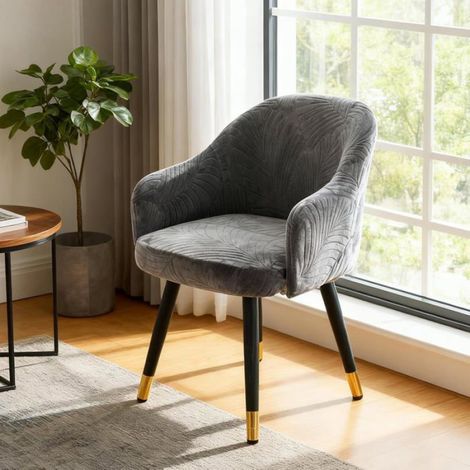 Housse De Chaise Avec Accoudoirs - Polyester Et Elasthanne - Universelle Pour Dossier 48 À 52 Cm Assise 43 À 47 Cm - Lot De 2 (1/5)