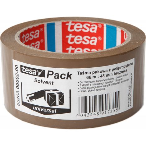 Tesa Lösungsmittel-Verpackungsband 66 m 48 mm braun (1/4)
