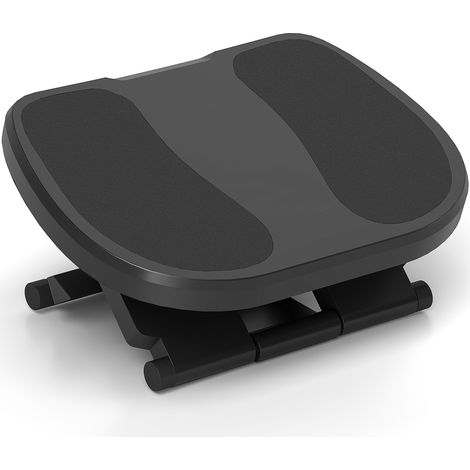 Repose-pieds de bureau réglable en hauteur 3 niveaux avec surface antidérapante grise (1/5)