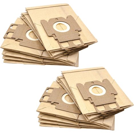 vhbw 20x sacchetto compatibile con Miele Mini 1400 Allergy, 1400 Parkett aspirapolvere - tipo K 20,9cm x 13cm color sabbia