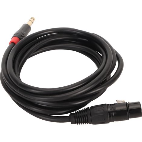 Câble XLR femelle vers jack 6,35 mm (1/4 pouce), professionnel, prêt à l'emploi, conducteur en cuivre OFC 20 AWG, 3 m (9,8 pieds).