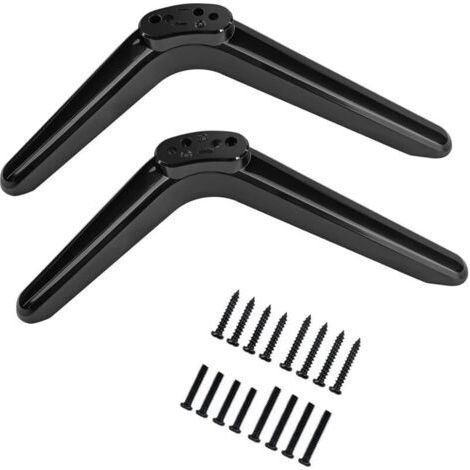 Pieds de TV Universel, Support TV Pied pour Téléviseurs à Écran Plat, Compatible avec la Plupart des téléviseurs de 32 à 55 Pouces sans Perçage, Espacement des Trous de Montage de 17 à 20 mm
