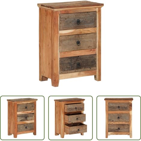 vidaXL Akazienholz Beistellschrank - Beistellschrank 55x33x75 cm Massivholz Akazie (1/5)