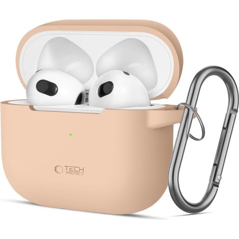 TECH-PROTECT SILIKONHAKEN APPLE AIRPODS 3 CAFÉ LATTE (1/5)