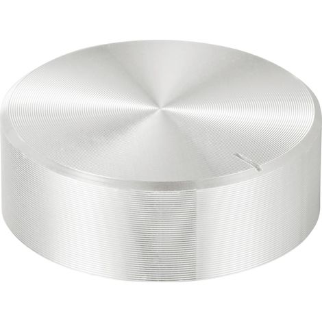 TRU COMPONENTS TC-11696484 Tête de bouton rotatif avec marquage argent (Ø x H) 29 mm x 10 mm alumini (1/4)