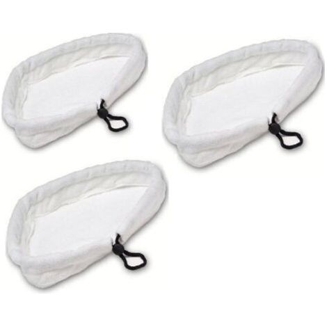 Lot de 3 lingettes de nettoyage en microfibre, lingettes universelles compatibles avec d'autres balais vapeur, pièces de rechange lavables pour aspirateur, balai vapeur chaud (1/5)