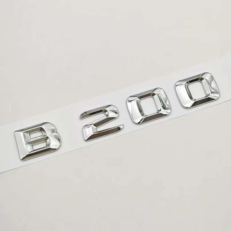 (B200 Chrome) - Autocollant 3D ABS logo pour coffre arrière, compatible avec Mercedes-Benz Classe B (1/5)