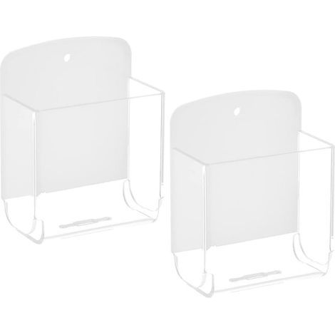 Supports De Stockage Pour Télécommandes, 2Pcs Support De Telecommande Mural, Organisateur, Boîte De Rangement - Multifonctionnel De Stockage Boîte Pour Climatiseur,Boîte TV,Télécommande TV (1/5)