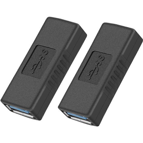 Lot de 2 connecteurs adaptateurs USB 3.0 type A femelle-femelle (1/5)