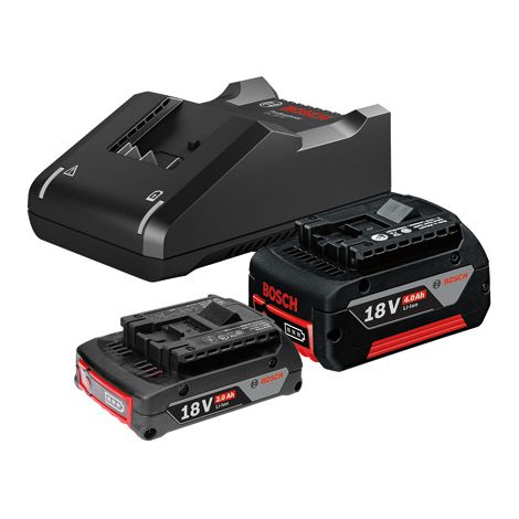 Bosch Pacco batteria e caricabatterie nero Li-Ion 2,0Ah e 4,0Ah (1/5)