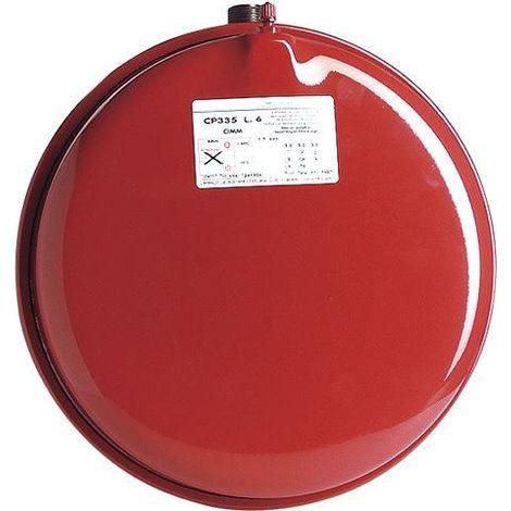 Blanc Habitat – Vase d'expansion rond plat à membrane 8 litres – Pré-gonflage 1,5 bar – Pression max 3 bars – Température -10 à +90°C (1/2)